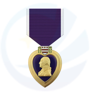 Brauch die lila Herzmedaille der United States Metal Cross Religiösen Ehrenpreis -Medaille mit Band