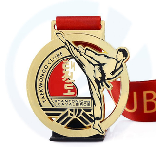 2023 China Medal Custom Gold Wrestling Sport Korea Metall Jiu Jitsu Judo Karate Taekwondo Medaille mit Band