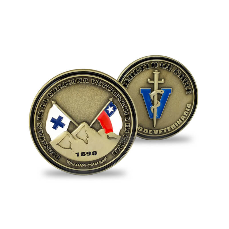 Custom Metal Chilenan Navy Challenge Münzen