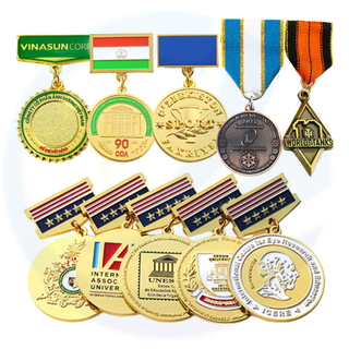 Fabrik Großhandel Custom Award Medaillion US Honor Velvet Box Medal und Abzeichen