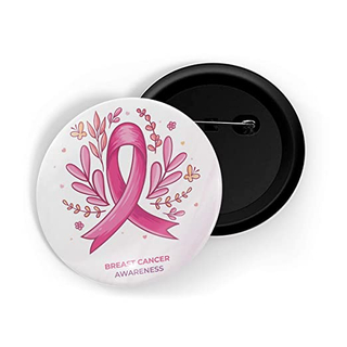Pink Ribbon Knöpfe Neuheit Pink Brustkrebsbewusstsein Knöpfe Abzeichen Pinback Knöpfe Brosche