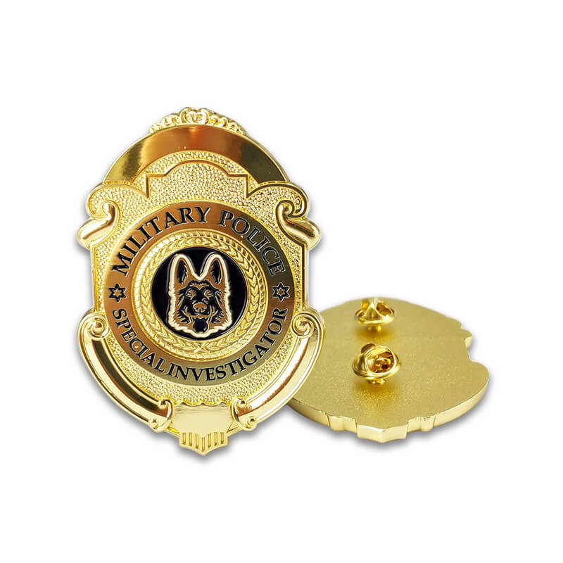 Kuwait Metal Large Gun Military Police Badge